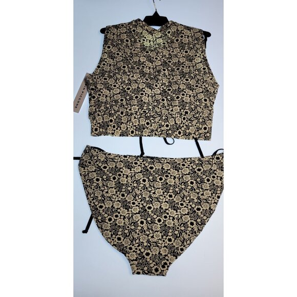 Robin Piccone Bikini Womens Set Top Brallete and Bottom Mid Rise Sz Medium - Picture 4 of 11